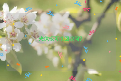 光伏板可以回收嗎？